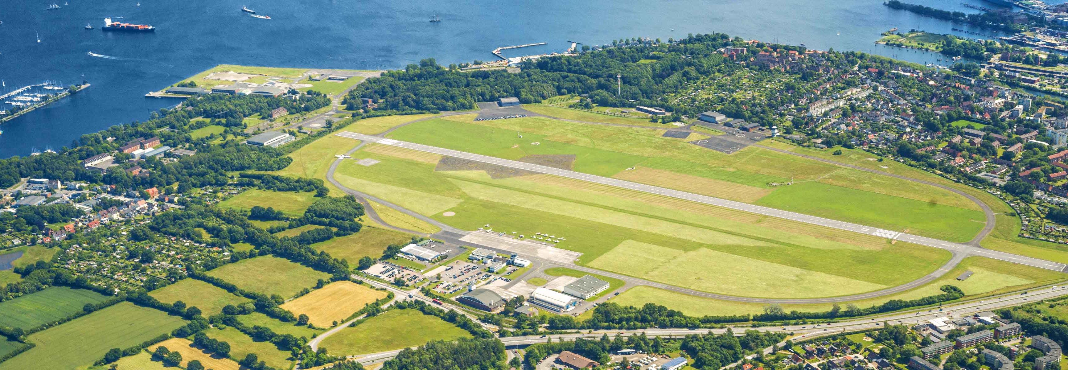 Aerial view Airport Kiel
