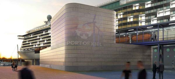 Rendering of the Ostseekai shore power plant