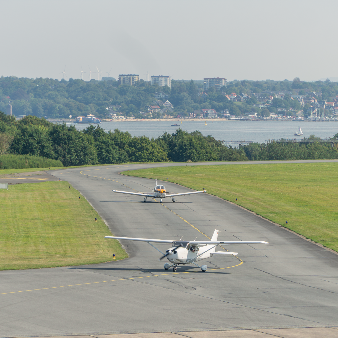 Two aircraft taxiing