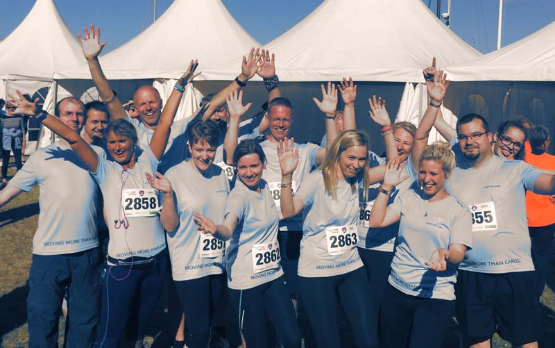 Teamfoto vom Firmenlauf