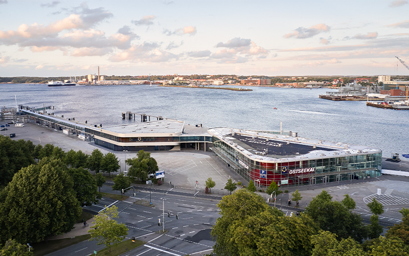 Luftaufnahme vom Ostseekai