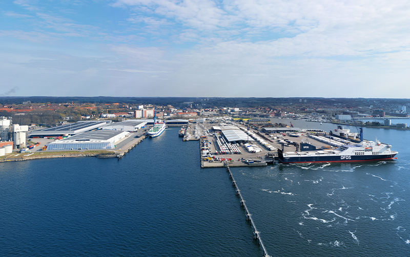 Aerial view of the Ostuferhafen