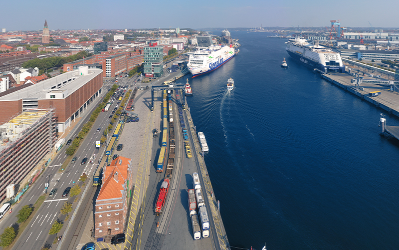 Aerial view of the Schwedenkai