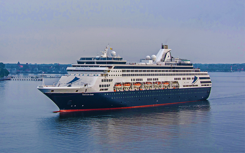 Cruise ship at the port of kiel