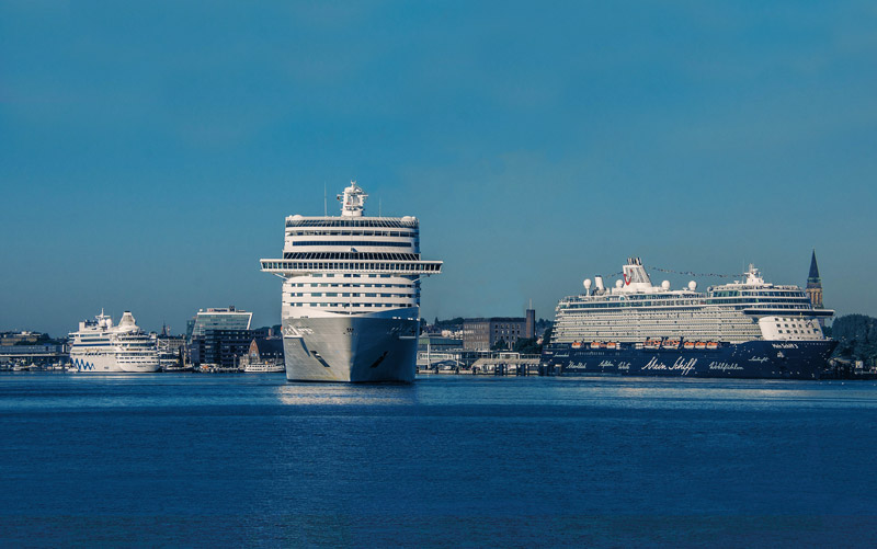 Ships in the port of Kiel