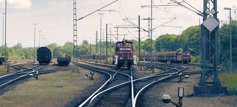 Railway in the Meimersdorf marshalling yard